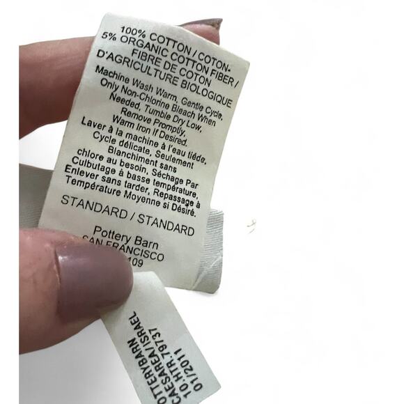 Pottery Barn QUEEN Katherine Peony Floral Duvet Cover Neutral & 2  Shams Rare - Picture 6 of 6